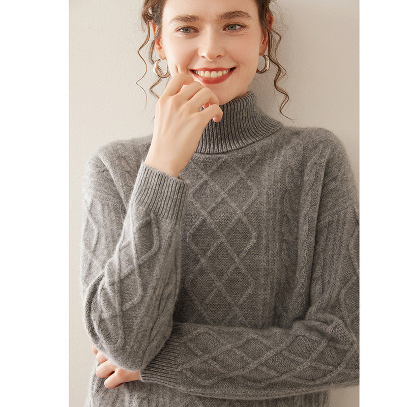 High Lapel Cashmere Sweater