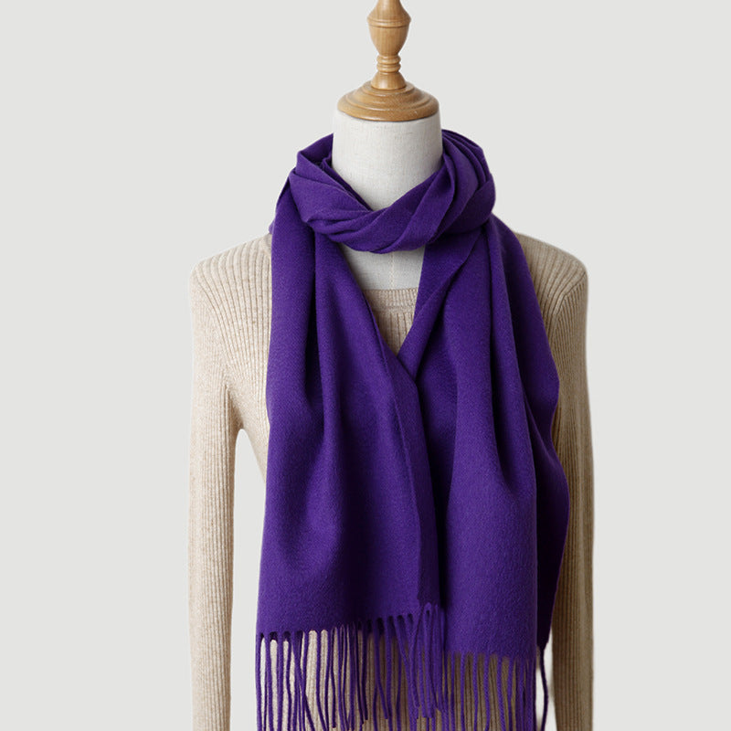 Pure Cashmere Autumn And Winter Tassel Scarf