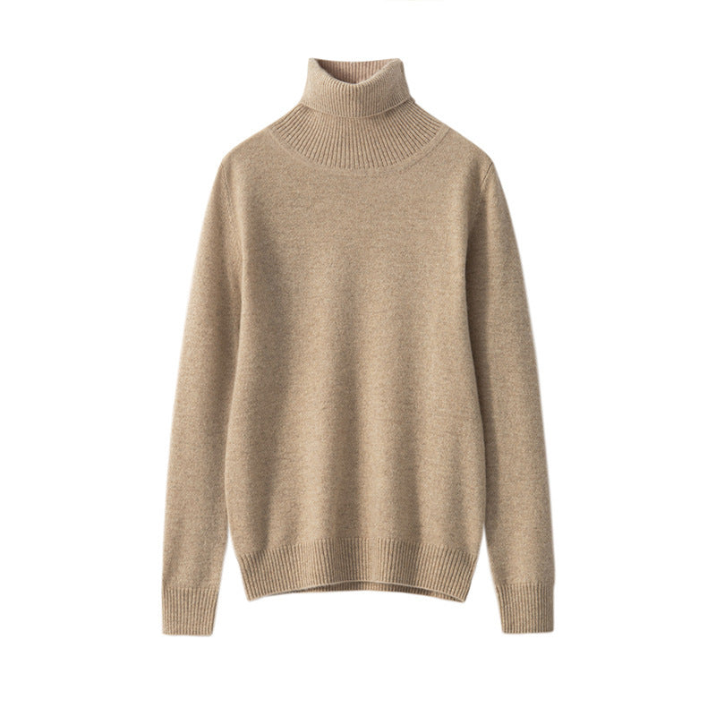 High Neck Cashmere Knitted Sweater