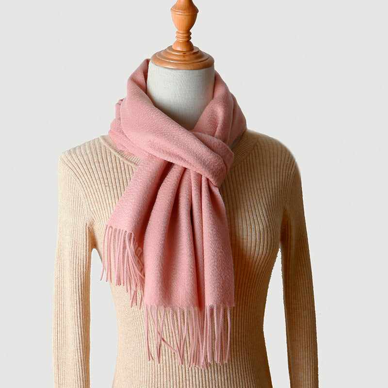 Pure Cashmere Autumn And Winter Tassel Scarf