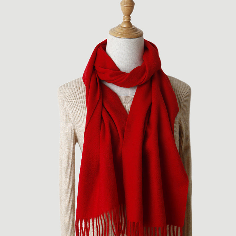 Pure Cashmere Autumn And Winter Tassel Scarf